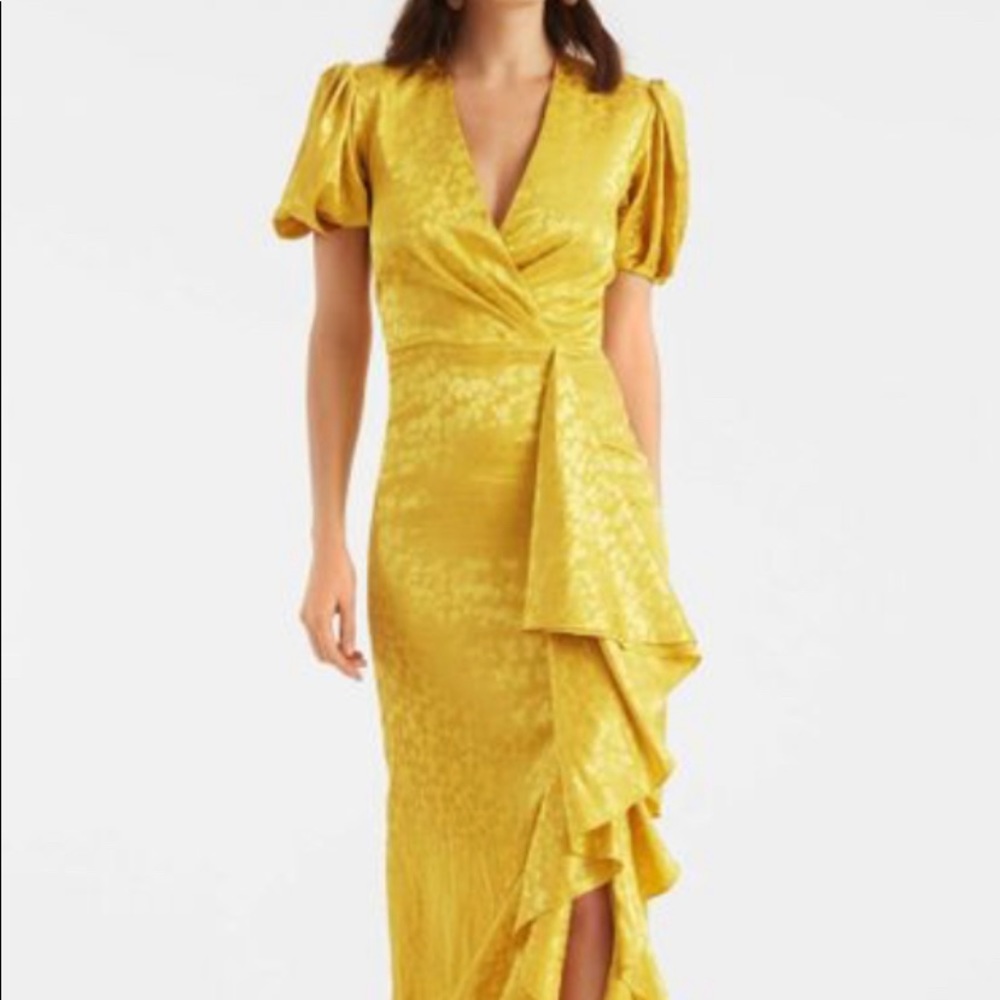 Fiona gown mustard size 14 black tie wedding